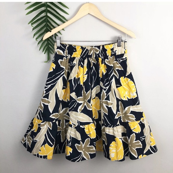 Zara Printed Tropical Poplin Skirt - Picture 6 of 10